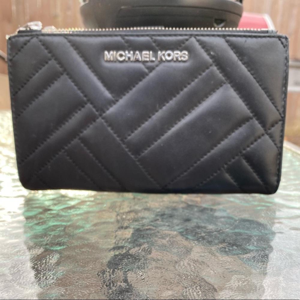 Michael Kors quilted clutch wristlet
